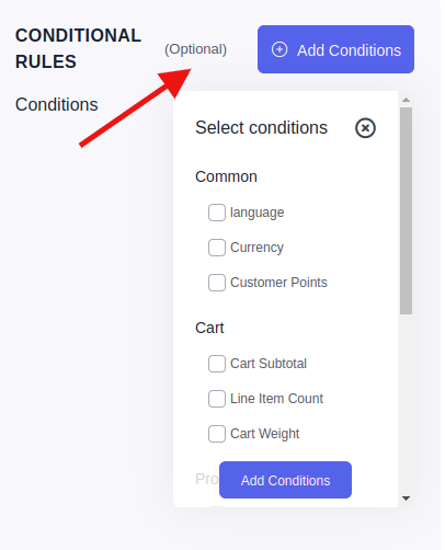 conditional rules