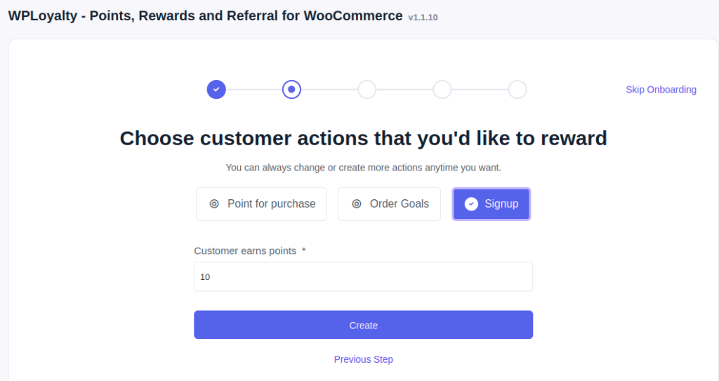 choose customer actions