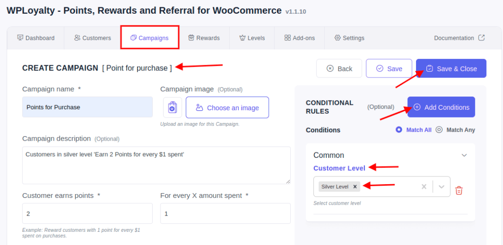 woocommerce points for purchase
