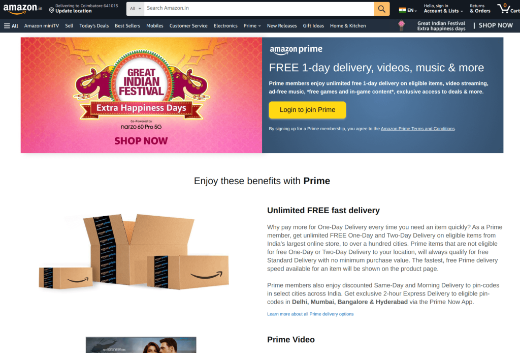 Amazon prime program