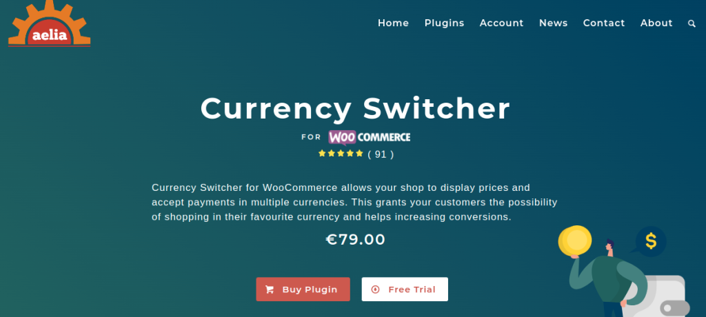 Currency switcher for WooCommerce