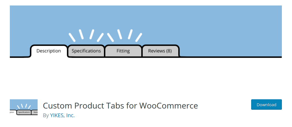 Custom product tab plugin for WooCommerce