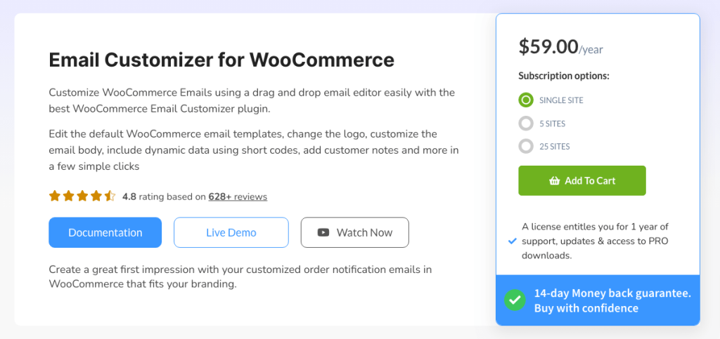 Email customizer for WooCommerce plugin by Flycart
