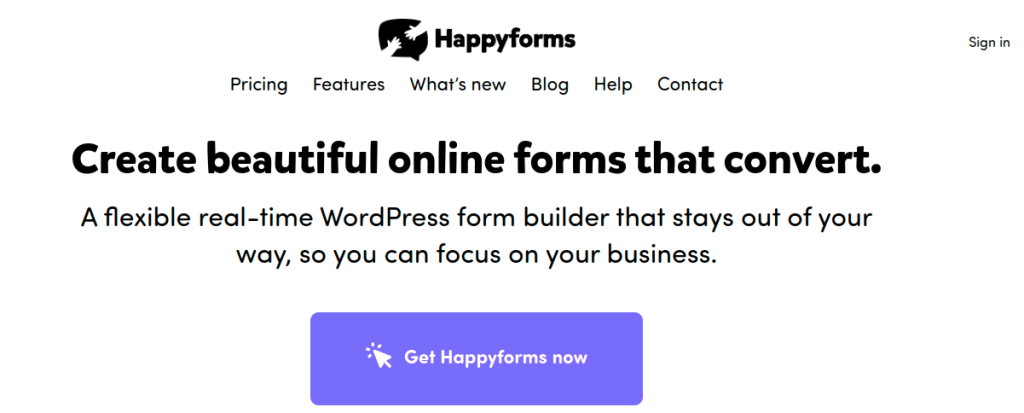 WordPress form Builder plugin by Happyforms