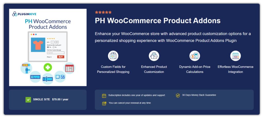 PH WooCommerce Product Add ons 
