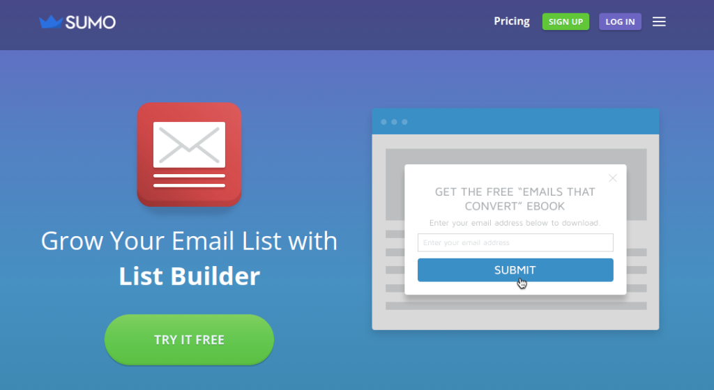 Popup list builder by SUMO