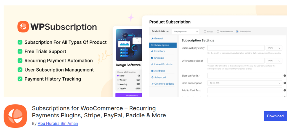 Subscriptions for WooCommerce
