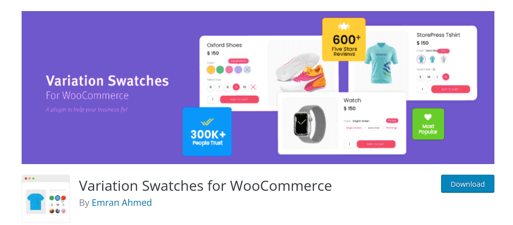 Variation Swatches plugin for WooCommerce