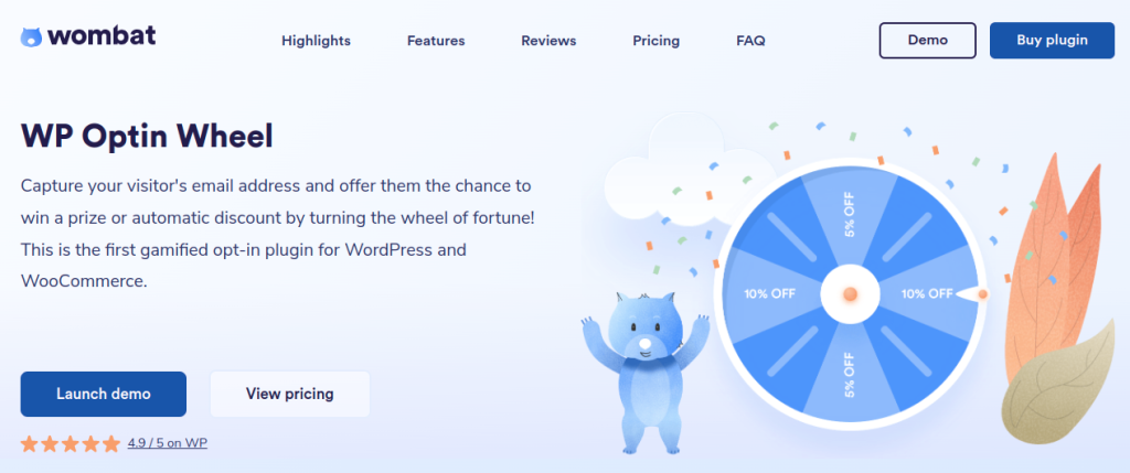 WP Optin Wheel gamified tool for WordPress