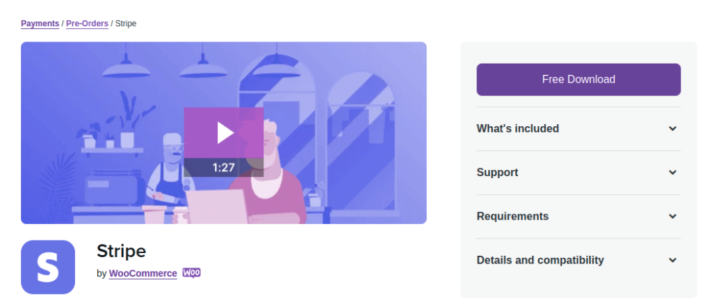 WooCommerce payment gateway plugin by Stripe