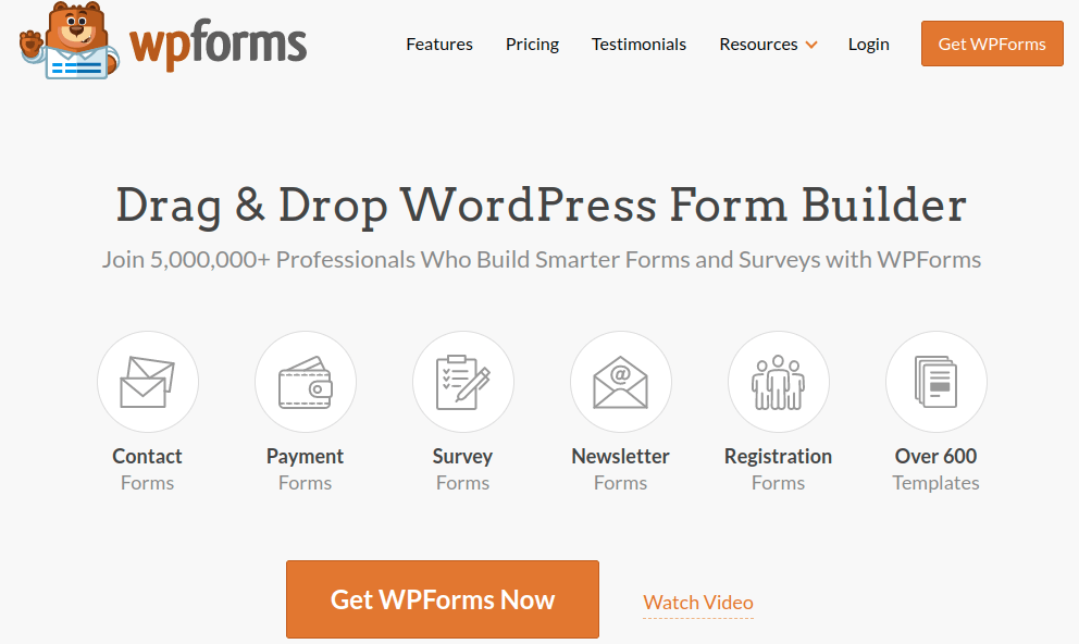 WordPress form builder by WPForms