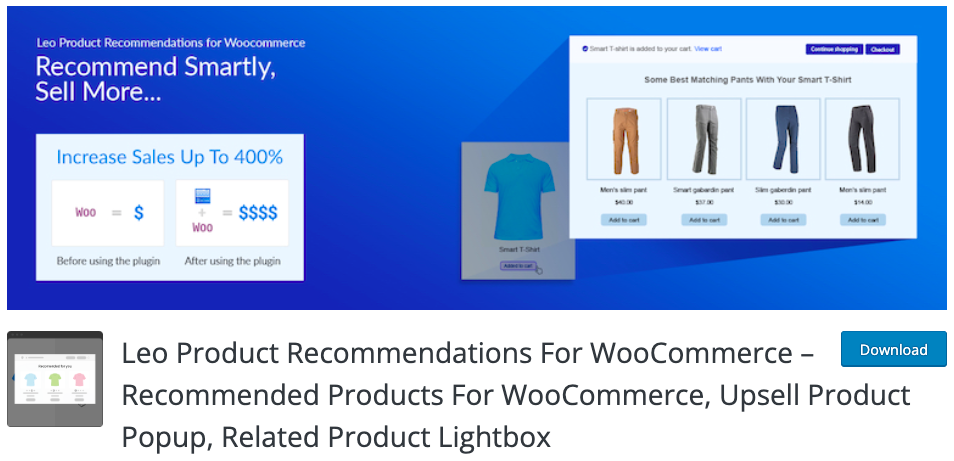 Leo product recommendation for woocommerce