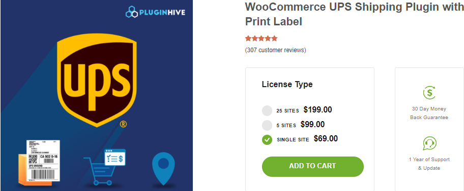 woocommerce ups shipping plugin with print label