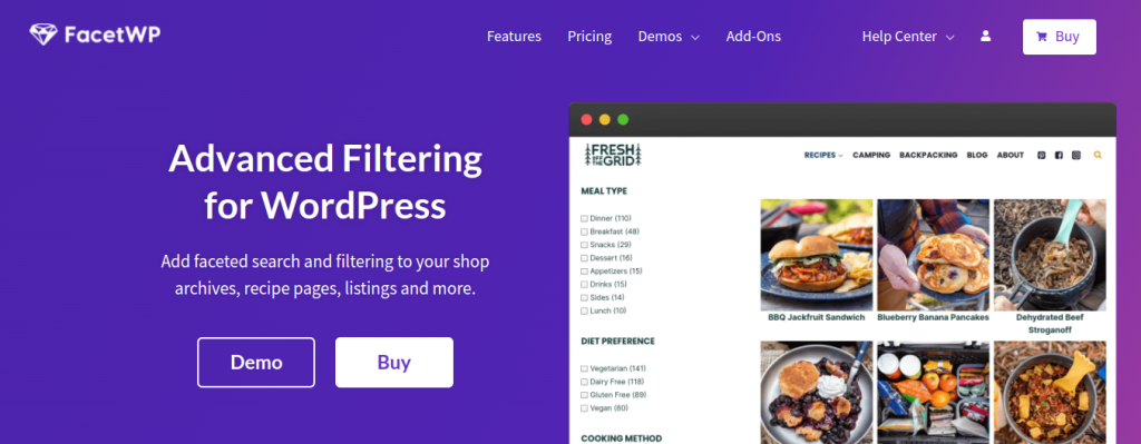 Advanced filtering for WordPress - Facet