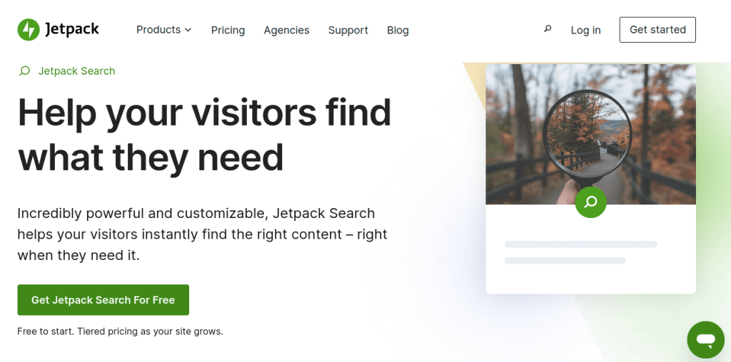 Jetpack WordPress site search plugin