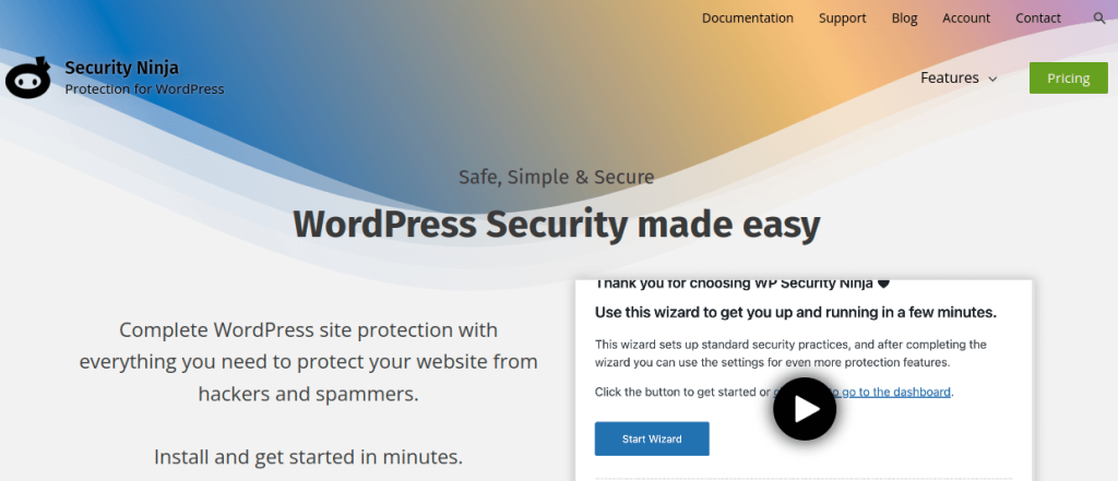 Security Ninja WordPress security plugin