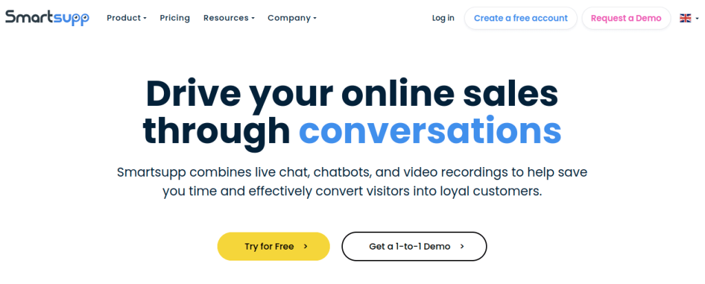 Smartsupp – live chat, chatbots, video recordings