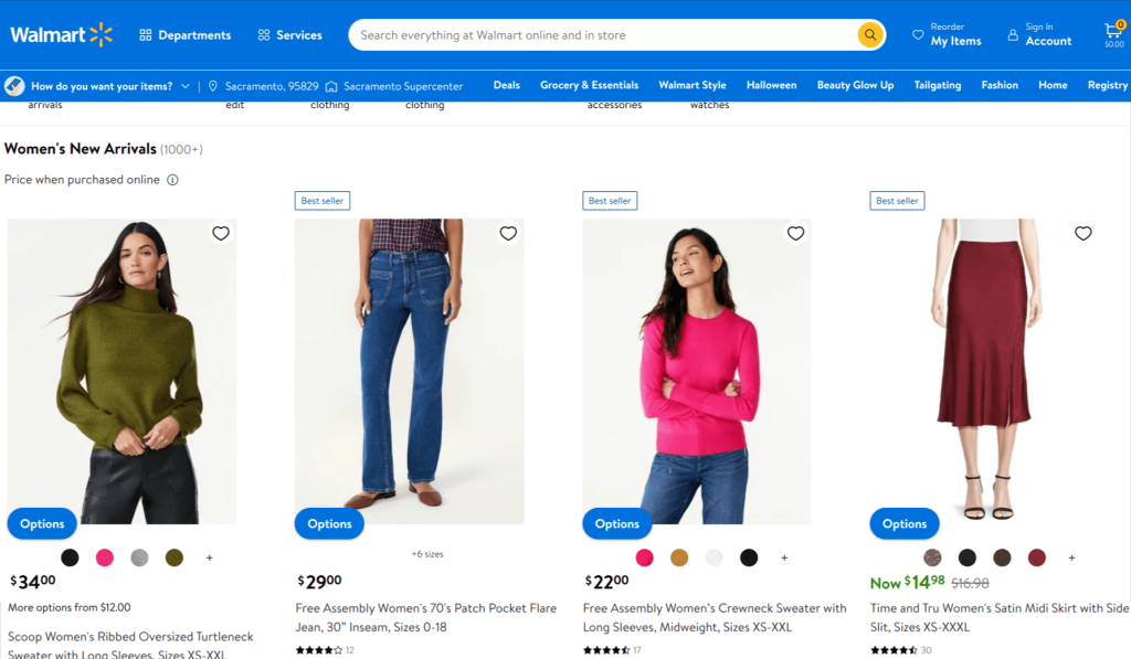 Walmart’s website optimization