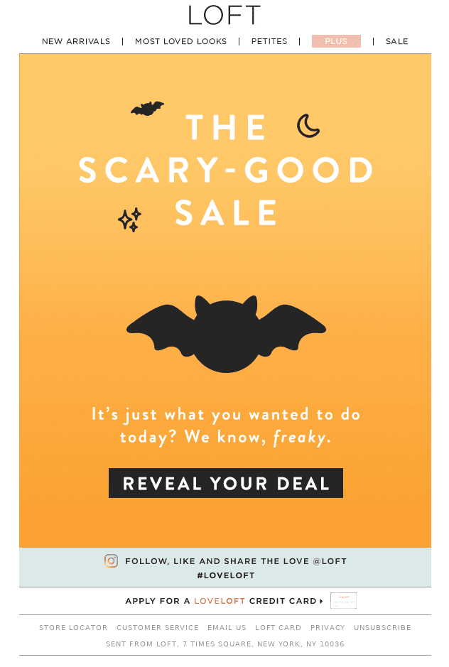 Halloween-themed email template