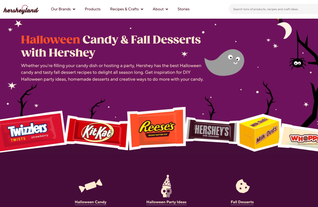 Interactive Halloween landing page