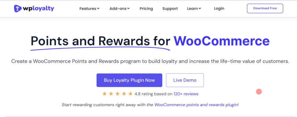 WPLoyalty's WooCommerce points and rewards