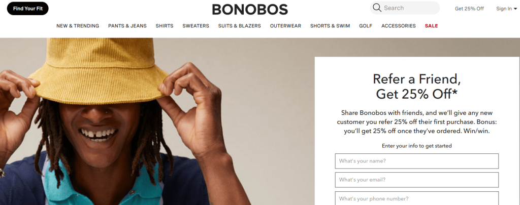 Bonobos referral program