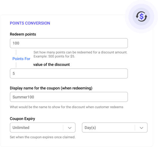 Loyalty points conversion