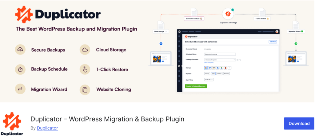 Duplicator WordPress Migration & Backup Plugin