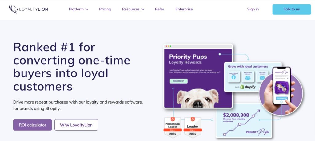 LoyaltyLion - loyalty program management software for Shopify