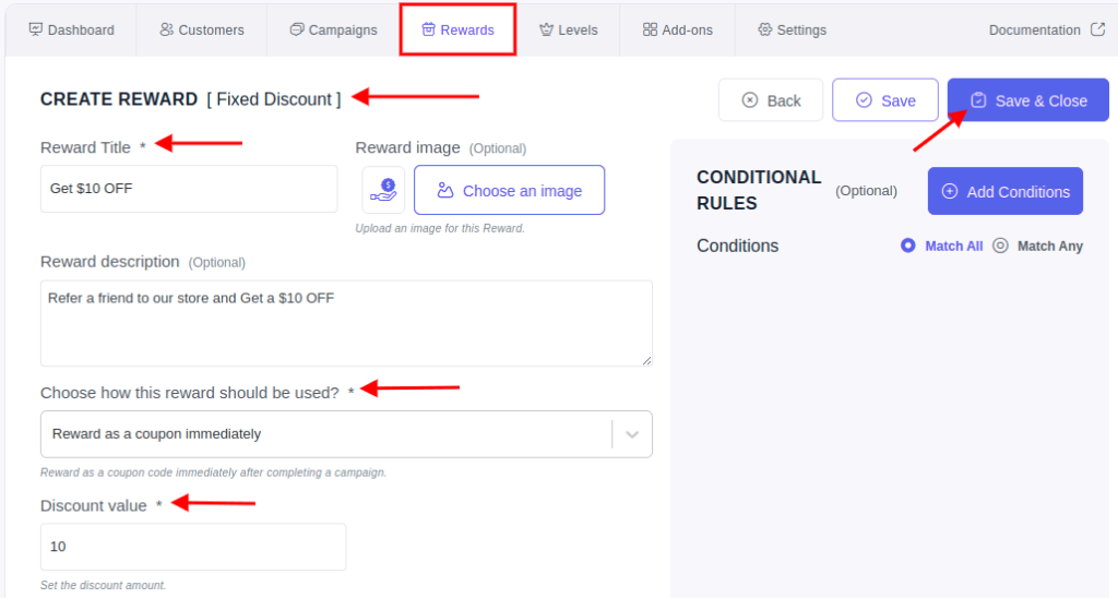 Set Up Referral Rewards (Fixed Discount)