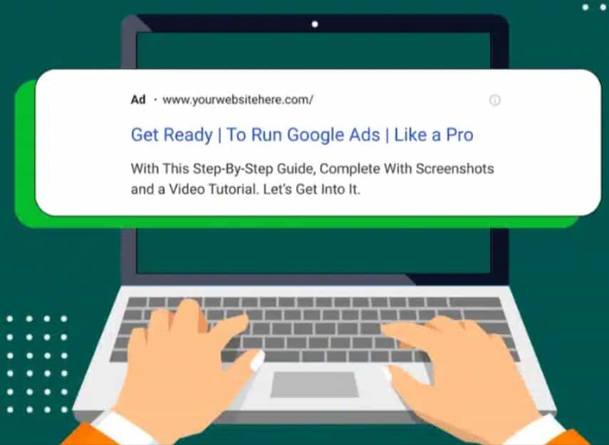 Google Ads tutorial ad, showcasing a step-by-step guide for running proven ads like a pro, with screenshots and video tutorials