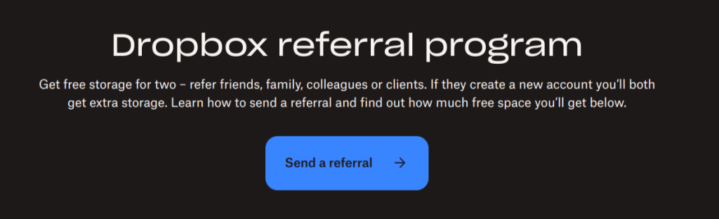 Dropbox referral marketing strategy