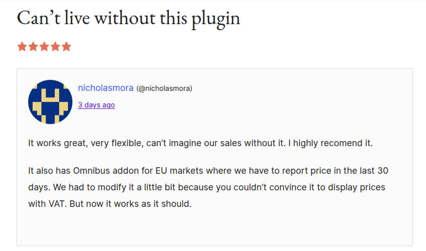 Customers appreciate the plugin’s flexibility
