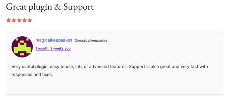 Customers appreciate the quick support of this yay pricing discount plugin