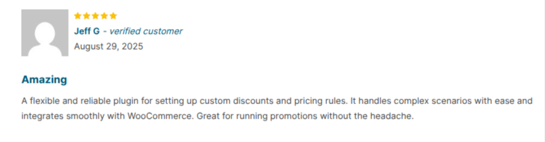 Customers praise the custom setting discounts and pricing rules.