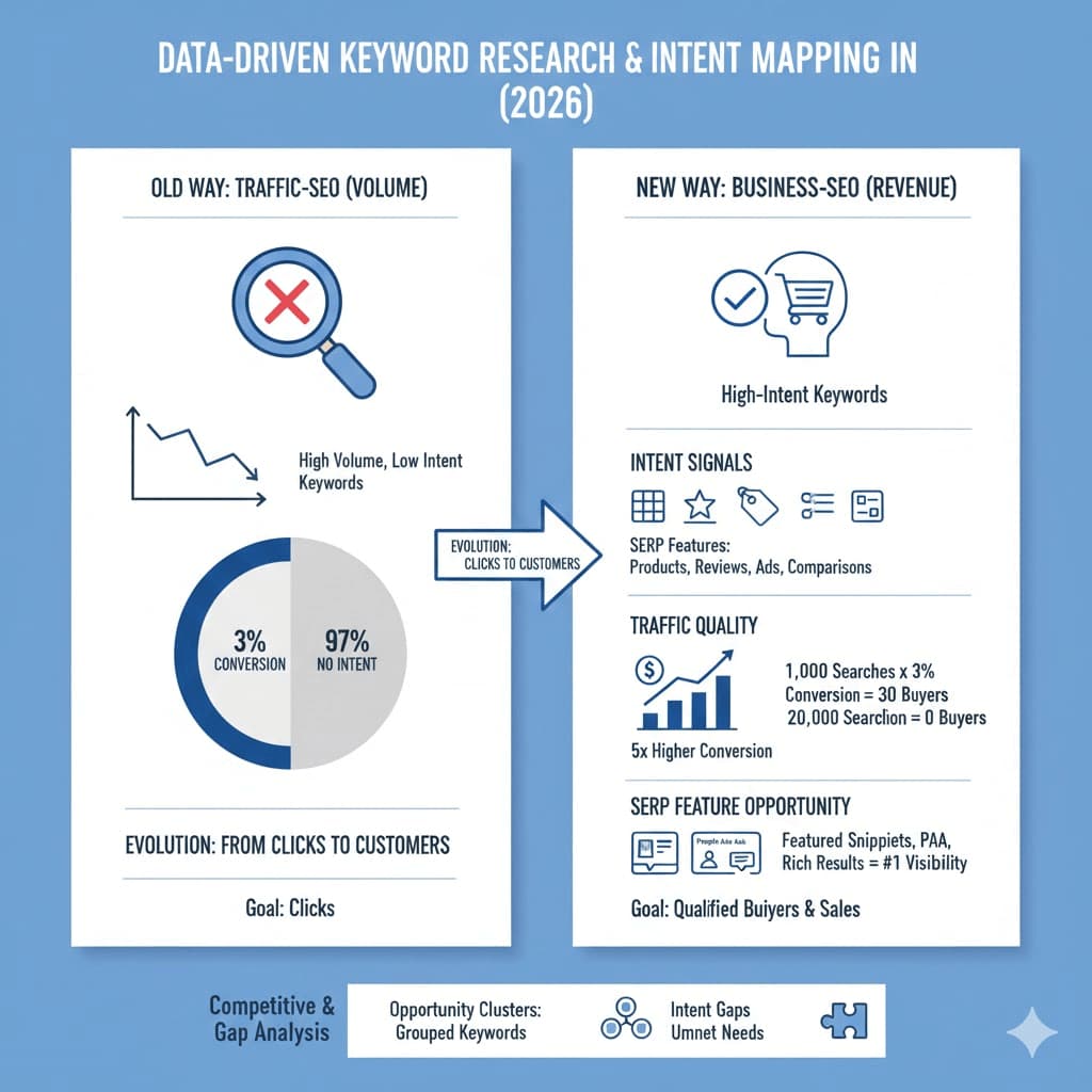 Data-Driven Keyword Research & Intent Mapping