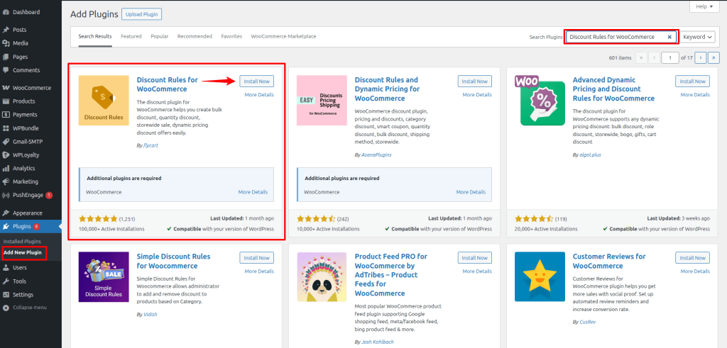 Install Discount Rules for WooCommerce Plugin