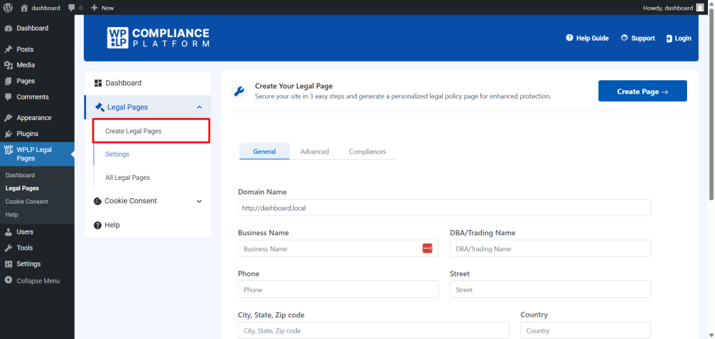 Open the Privacy Policy Generator